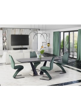 FANGOR extension table, color: top - dark grey, legs - black DIOMMI V-CH-FANGOR-ST DIOMMI60-20659