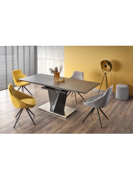 SALVADOR extension table, color: top - dark grey, legs - dark grey DIOMMI V-CH-SALVADOR-ST DIOMMI60-21772