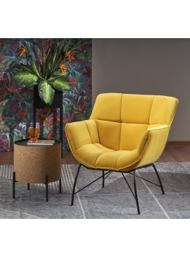 BELTON leisure chair color: yellow DIOMMI-60-24893