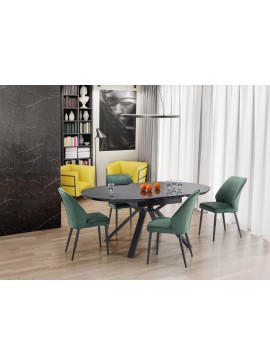 VERTIGO extension table, color: top - black marble, legs - black DIOMMI V-CH-VERTIGO-ST DIOMMI60-21949