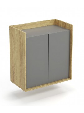 MOBIUS cabinet 2D color: hikora oak/grey DIOMMI V-PL-MOBIUS-SZAFKA_2D-SZARY DIOMMI-60-22431