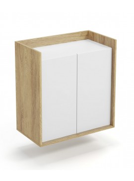 MOBIUS cabinet 2D color: hikora oak/white DIOMMI V-PL-MOBIUS-SZAFKA_2D-BIEL DIOMMI-60-22428