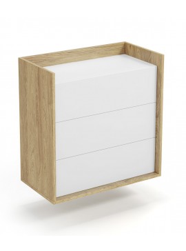 MOBIUS chest 3S color: hikora oak/white DIOMMI V-PL-MOBIUS-KOMODA_3S-BIEL DIOMMI-60-22387