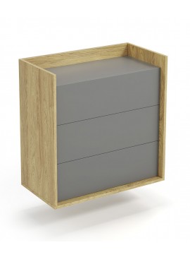 MOBIUS chest 3S color: hikora oak/grey DIOMMI V-PL-MOBIUS-KOMODA_3S-SZARY DIOMMI-60-22390