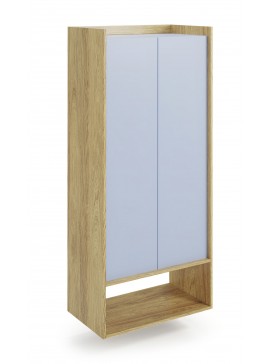 MOBIUS regal 2D color: hikora oak/light blue DIOMMI V-PL-MOBIUS-REGAŁ_2D-NIEBIESKI DIOMMI-60-22402