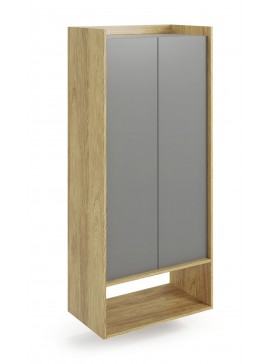 MOBIUS regal 2D color: hikora oak/grey DIOMMI V-PL-MOBIUS-REGAŁ_2D-SZARY DIOMMI-60-22403