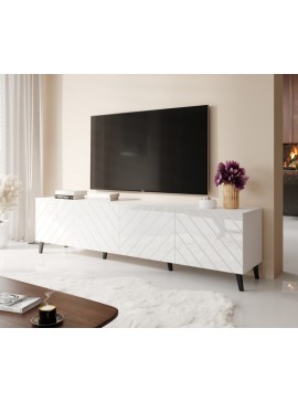 TV stand 200 ABETO mat white/ gloss white DIOMMI CAMA-ABETO-RTV-200-BI/BI DIOMMI-60-19644