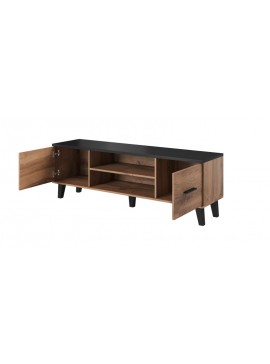 TV stand LOTTA 160 2D2K wonat oak/black DIOMMI CAMA-LOTTA-RTV-160-2D2K-DWO/CZ DIOMMI-60-19750