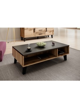 coffee table 60 LOTTA  wotan oak/ black DIOMMI CAMA-LOTTA-ŁAWA-110-DWO/CZ DIOMMI-60-19742