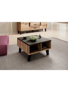 coffee table 60 LOTTA  wotan oak/black DIOMMI CAMA-LOTTA-ŁAWA-60-DWO/CZ DIOMMI-60-19744