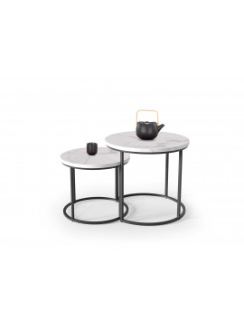 OREO set of two c. tables - white marble / black DIOMMI V-CH-OREO-LAW-BIAŁY_MARMUR DIOMMI-60-21634