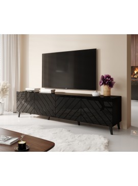 TV stand 200 ABETO mat black/ gloss black DIOMMI CAMA-ABETO-RTV-200-CZ/CZ DIOMMI-60-19645