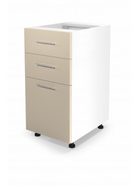 VENTO DS3-40/82 lower cabinet with drawers, color: white / beige DIOMMI V-UA-VENTO-D3S_H-40/82-BEŻOWY DIOMMI-60-22792