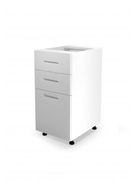 VENTO DS3-40/82 lower cabinet with drawers, color: white/white DIOMMI V-UA-VENTO-D3S_H-40/82-BIAŁY DIOMMI-60-22793