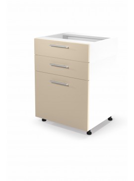 VENTO DS3-60/82 lower cabinet with drawers, color: white/beige DIOMMI V-UA-VENTO-D3S_H-60/82-BEŻOWY DIOMMI-60-22797