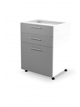 VENTO DS3-60/82 lower cabinet with drawers, color: white/light grey DIOMMI V-UA-VENTO-D3S_H-60/82-J.POPIEL DIOMMI-60-22800