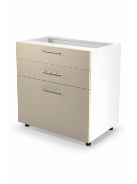 VENTO DS3-80/82 lower cabinet with drawers, color: white/beige DIOMMI V-UA-VENTO-D3S_H-80/82-BEŻOWY DIOMMI-60-22802