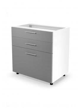 VENTO DS3-80/82 lower cabinet with drawers, color: white/light grey DIOMMI V-UA-VENTO-D3S_H-80/82-J.POPIEL DIOMMI-60-22805