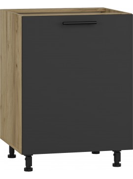 VENTO D-60/82 lower cabinet, color: craft oak/antracite DIOMMI V-UA-VENTO-D-60/82-ANTRACYT DIOMMI-60-22815