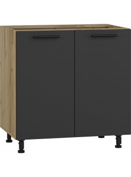 VENTO D-80/82 lower cabinet, color: craft oak/antracite DIOMMI V-UA-VENTO-D-80/82-ANTRACYT DIOMMI-60-22820