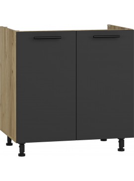 VENTO DK-80/82 sink cabinet, color: craft oak/antracite DIOMMI V-UA-VENTO-DK-80/82-ANTRACYT DIOMMI-60-22830