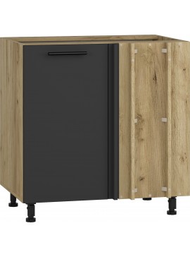 VENTO DN-100/82 corner lower cabinet, color: craft oak/antracite DIOMMI V-UA-VENTO-DN-100/82-ANTRACYT DIOMMI-60-22855
