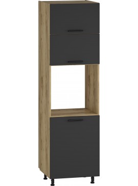 VENTO DP-60/214 high cargo cabinet, color: craft oak/antracite DIOMMI V-UA-VENTO-DP-60/214-ANTRACYT DIOMMI-60-22860