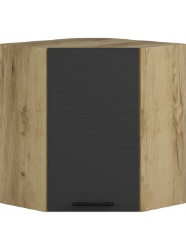 VENTO GN-60/72 corner top cabinet, color: craft oak/antracite DIOMMI V-UA-VENTO-GN-60/72-ANTRACYT DIOMMI-60-22926