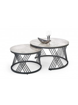FLAMINGO set of 2 coffee tables, grey marble DIOMMI-60-34263