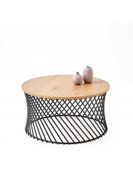MINERWA 2, łc.table, gold oak / black DIOMMI V-CH-MINERWA_2-LAW DIOMMI-60-21538