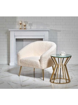 GRIFON leisure armchair cream / gold DIOMMI V-CH-GRIFON-FOT-KREMOWY DIOMMI60-20755
