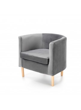 CLUBBY 2  leisure armchair grey / natural DIOMMI V-PL-CLUBBY_2-FOT-POPIELATY DIOMMI-60-22165