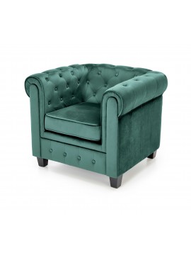 ERIKSEN  leisure armchair dark green / black DIOMMI V-CH-ERIKSEN-FOT-C.ZIELONY DIOMMI60-20643