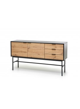 MURANO KM-1 chest, color: artisan oak/black DIOMMI V-PL-MURANO-KM-1 DIOMMI-60-22483