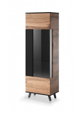 RANDOM W-1 display cabinet, color: wotan oak/black DIOMMI V-PL-RANDOM-W-1 DIOMMI-60-22660