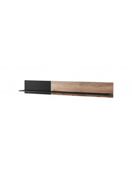 RANDOM P-2 hanging shelf, color: wotan oak/black DIOMMI V-PL-RANDOM-P-2 DIOMMI-60-22654