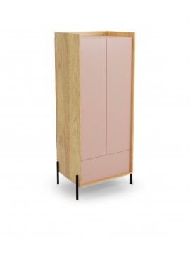 MOBIUS cabinet 2D color: hikora oak/white DIOMMI V-PL-MOBIUS-SZAFA_2D-ANT.RÓŻ DIOMMI-60-22407