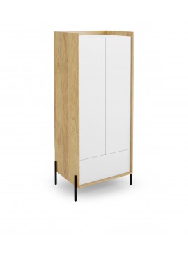 MOBIUS cabinet 2D color: hikora oak/alpine white DIOMMI V-PL-MOBIUS-SZAFA_2D-BIEL DIOMMI-60-22408
