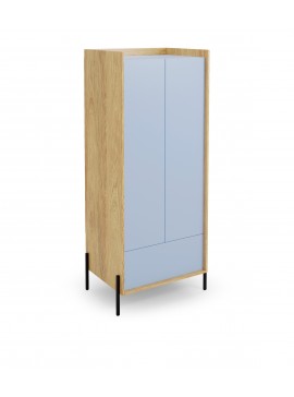 MOBIUS cabinet 2D color: hikora oak/blue horizon DIOMMI V-PL-MOBIUS-SZAFA_2D-NIEBIESKI DIOMMI-60-22410