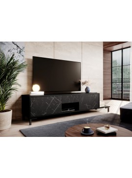 MARMO TV STAND RTV 2D1S1K black DIOMMI CAMA-MARMO-RTV2D1S1K-CZARNY DIOMMI-60-19769