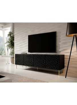 HOLE TV Stand 190 black mat/ black mat DIOMMI CAMA-HOLE-RTV-190-CZ/CZ DIOMMI-60-19690