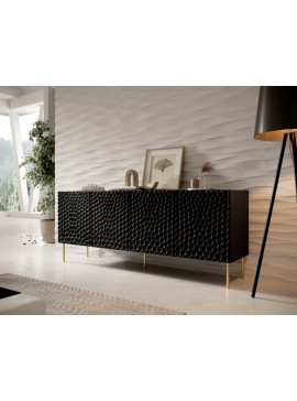 HOLE chest of drawers 190 black mat/ black mat DIOMMI CAMA-HOLE-KOM-190-CZ/CZ DIOMMI-60-19688