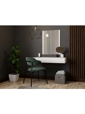 PAFOS vanity table ( hanging ) and mirror white/white DIOMMI CAMA-PAFOS-TOALETKA-BI/BI DIOMMI-60-19862
