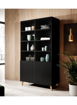 PAFOS Standing bookcase black/black DIOMMI CAMA-PAFOS-REGAL-CZ/CZ DIOMMI-60-19851