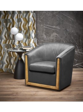 ENRICO leisure chair, grey DIOMMI60-24899