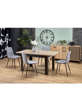 BAGIO extension table, atisan oak / black DIOMMI-60-31035