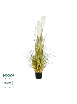 20105 GloboStar®  Artificial Garden PAMPAS GRASS 20105 Τεχνητό Διακοσμητικό Φυτό Γρασίδι της Πάμπας Υ150cm