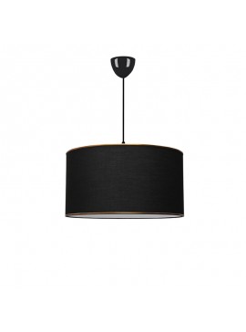 Φωτιστικό οροφής μονόφωτο PWL-1091 pakoworld Ε27 μαύρο Φ38x21εκ