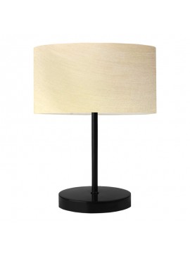 Επιτραπέζιο φωτιστικό Roojee pakoworld Ε27 σε μπεζ-μαύρο απόχρωση Φ24x37εκ