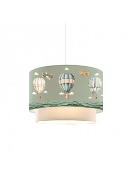 Παιδικό φωτιστικό οροφής Balon pakoworld σε πράσιινο-κρέμα απόχρωση Φ30x20εκ